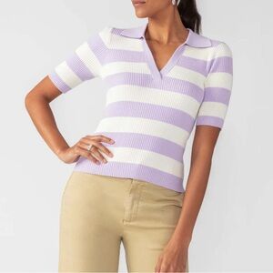 Sanctuary Prep polo ribbed top